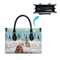 Romania Christmas Leather Bag Romanian Folklore Traditional Christmas Mask - Wonder Print Shop