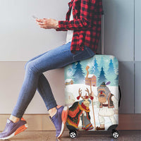 Romania Christmas Luggage Cover Romanian Folklore Traditional Christmas Mask - Wonder Print Shop