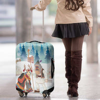 Romania Christmas Luggage Cover Romanian Folklore Traditional Christmas Mask - Wonder Print Shop