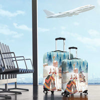 Romania Christmas Luggage Cover Romanian Folklore Traditional Christmas Mask - Wonder Print Shop