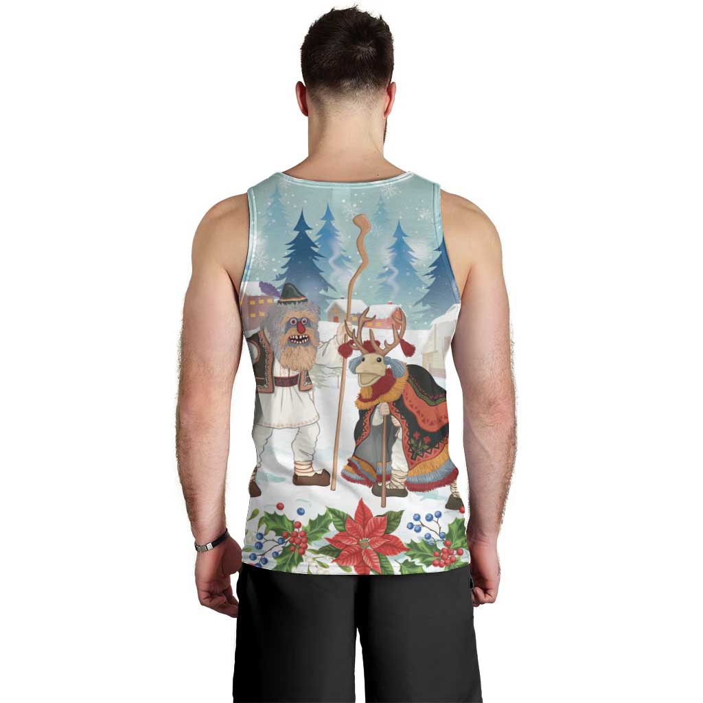 Romania Christmas Men Tank Top Romanian Folklore Traditional Christmas Mask - Wonder Print Shop