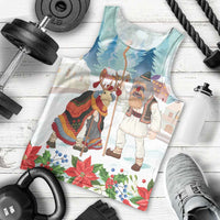 Romania Christmas Men Tank Top Romanian Folklore Traditional Christmas Mask - Wonder Print Shop
