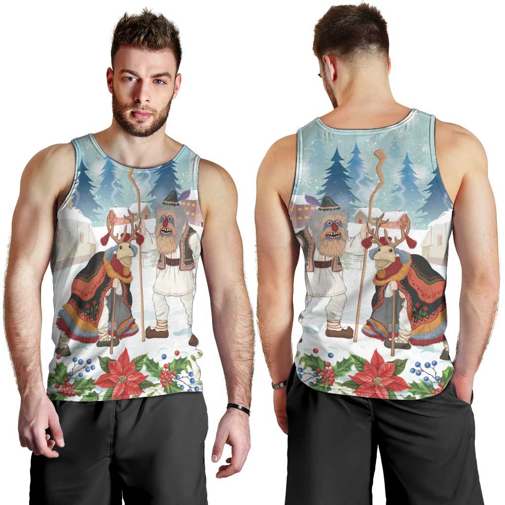 Romania Christmas Men Tank Top Romanian Folklore Traditional Christmas Mask - Wonder Print Shop