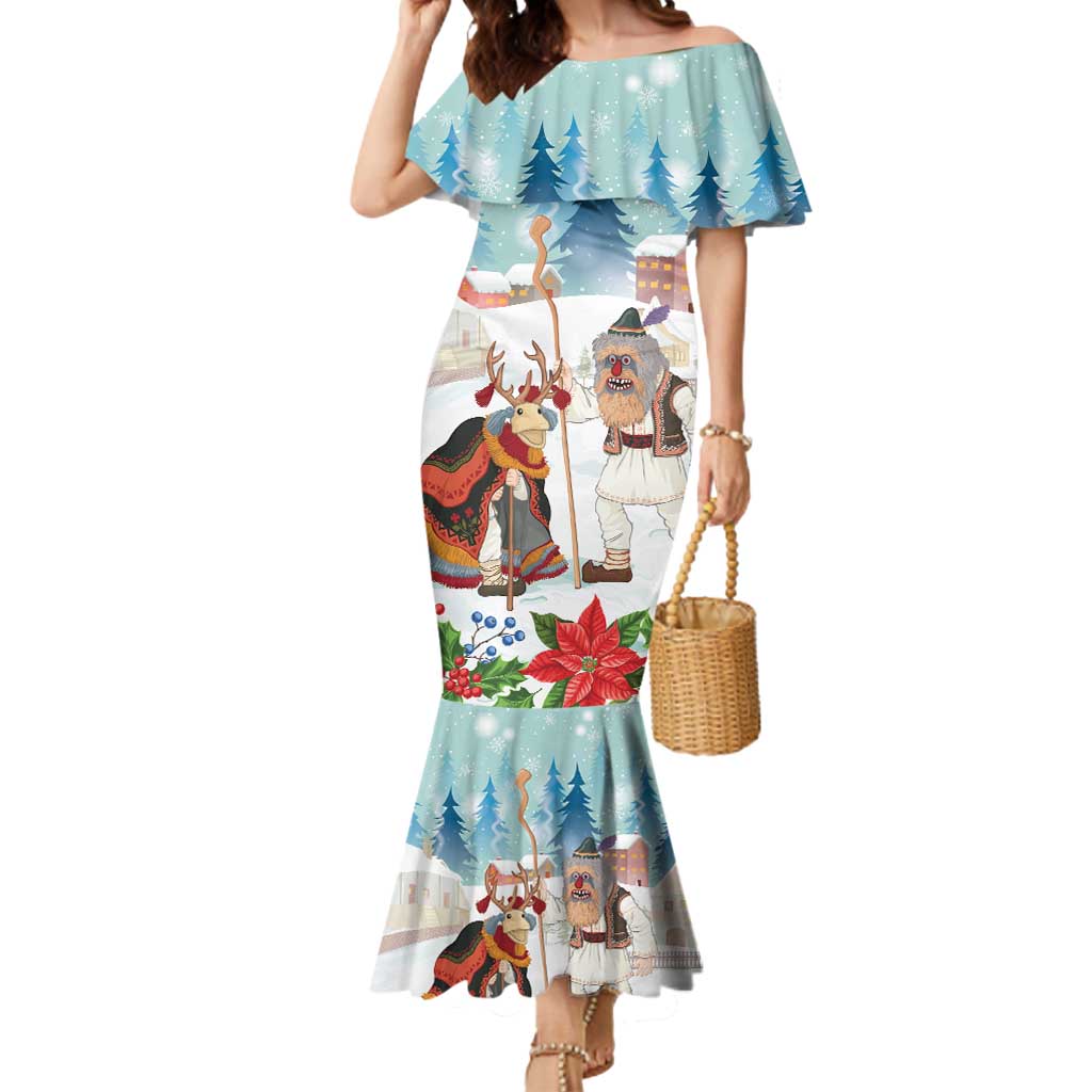 Romania Christmas Mermaid Dress Romanian Folklore Traditional Christmas Mask - Wonder Print Shop