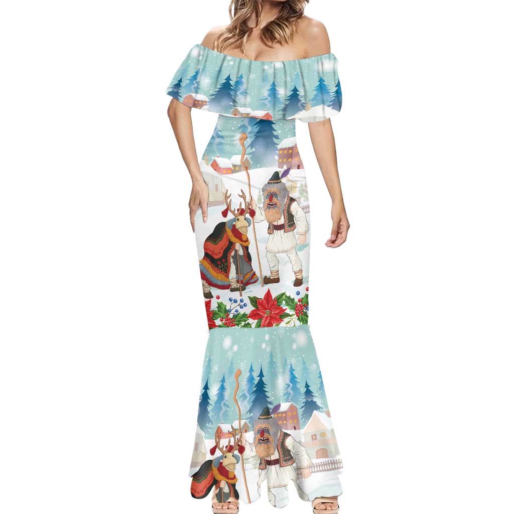 Romania Christmas Mermaid Dress Romanian Folklore Traditional Christmas Mask - Wonder Print Shop