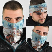 Romania Christmas Neck Gaiter Romanian Folklore Traditional Christmas Mask - Wonder Print Shop