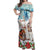 Romania Christmas Off Shoulder Maxi Dress Romanian Folklore Traditional Christmas Mask - Wonder Print Shop