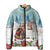 Romania Christmas Padded Jacket Romanian Folklore Traditional Christmas Mask - Wonder Print Shop