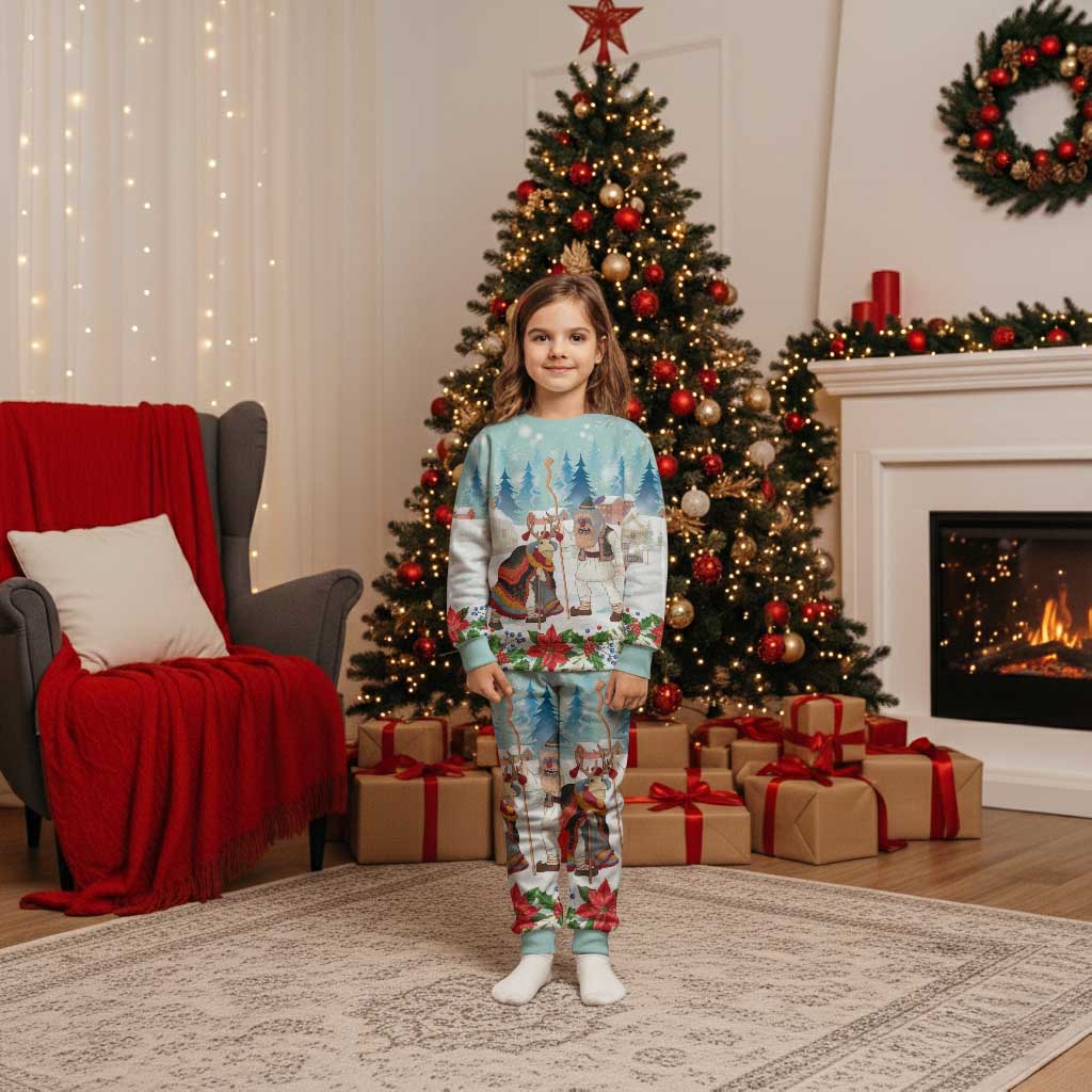 Romania Christmas Pajama Set Romanian Folklore  Traditional Christmas Mask - Wonder Print Shop