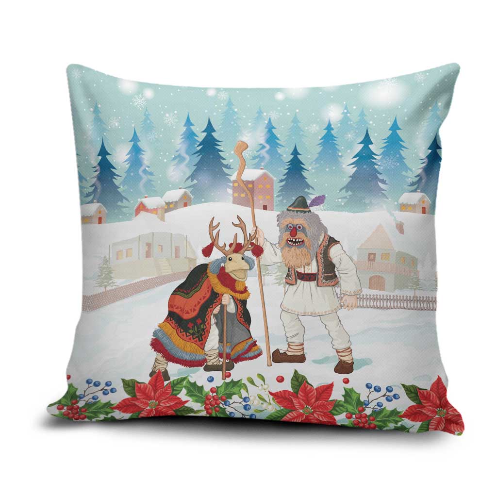 Romania Christmas Pillow Cover Romanian Folklore Traditional Christmas Mask - Wonder Print Shop