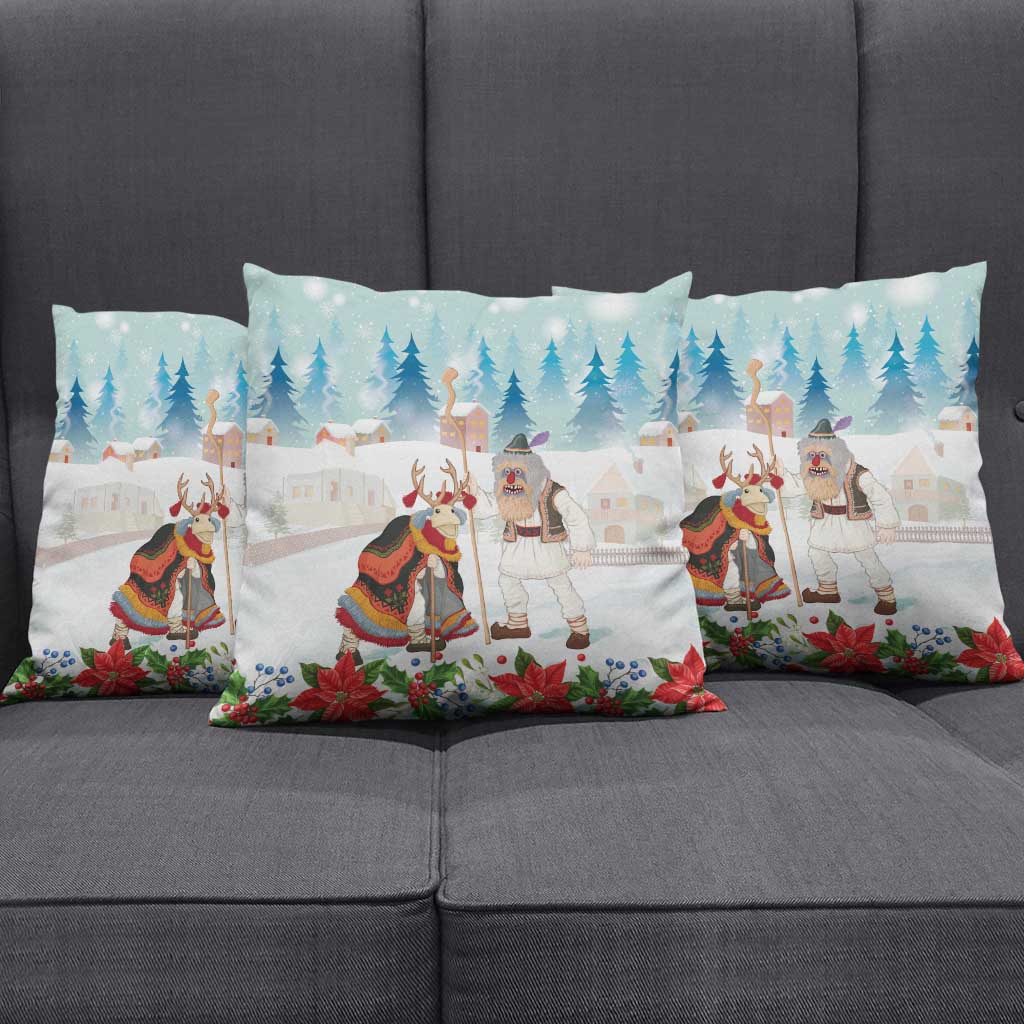 Romania Christmas Pillow Cover Romanian Folklore Traditional Christmas Mask - Wonder Print Shop