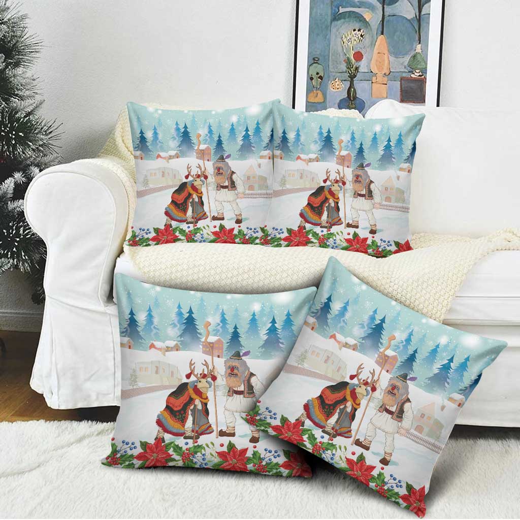 Romania Christmas Pillow Cover Romanian Folklore Traditional Christmas Mask - Wonder Print Shop
