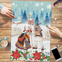 Romania Christmas Puzzle Romanian Folklore Traditional Christmas Mask - Wonder Print Shop