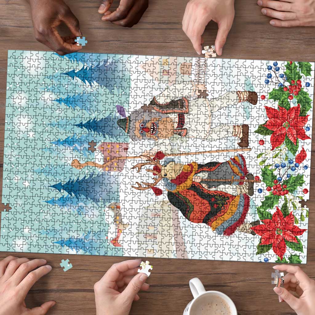 Romania Christmas Puzzle Romanian Folklore Traditional Christmas Mask - Wonder Print Shop