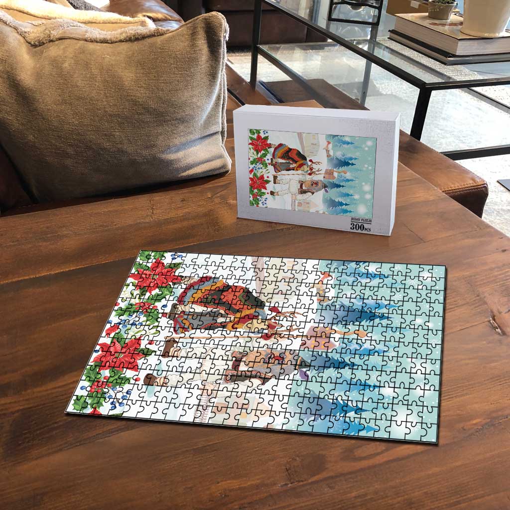 Romania Christmas Puzzle Romanian Folklore Traditional Christmas Mask - Wonder Print Shop