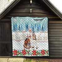 Romania Christmas Quilt Romanian Folklore Traditional Christmas Mask - Wonder Print Shop