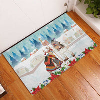 Romania Christmas Rubber Doormat Romanian Folklore Traditional Christmas Mask - Wonder Print Shop