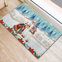 Romania Christmas Rubber Doormat Romanian Folklore Traditional Christmas Mask - Wonder Print Shop