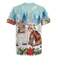 Romania Christmas Rugby Jersey Romanian Folklore Traditional Christmas Mask - Wonder Print Shop