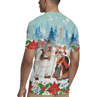 Romania Christmas Rugby Jersey Romanian Folklore Traditional Christmas Mask - Wonder Print Shop
