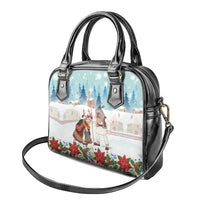 Romania Christmas Shoulder Handbag Romanian Folklore Traditional Christmas Mask - Wonder Print Shop