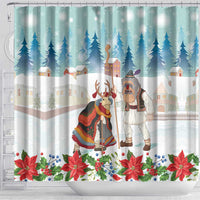Romania Christmas Shower Curtain Romanian Folklore Traditional Christmas Mask - Wonder Print Shop