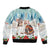 Romania Christmas Sleeve Zip Bomber Jacket Romanian Folklore Traditional Christmas Mask - Wonder Print Shop