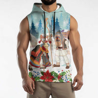 Romania Christmas Sleeveless Hoodie Romanian Folklore Traditional Christmas Mask - Wonder Print Shop