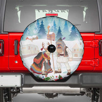 Romania Christmas Spare Tire Cover Romanian Folklore Traditional Christmas Mask - Wonder Print Shop