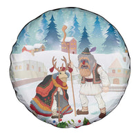Romania Christmas Spare Tire Cover Romanian Folklore Traditional Christmas Mask - Wonder Print Shop