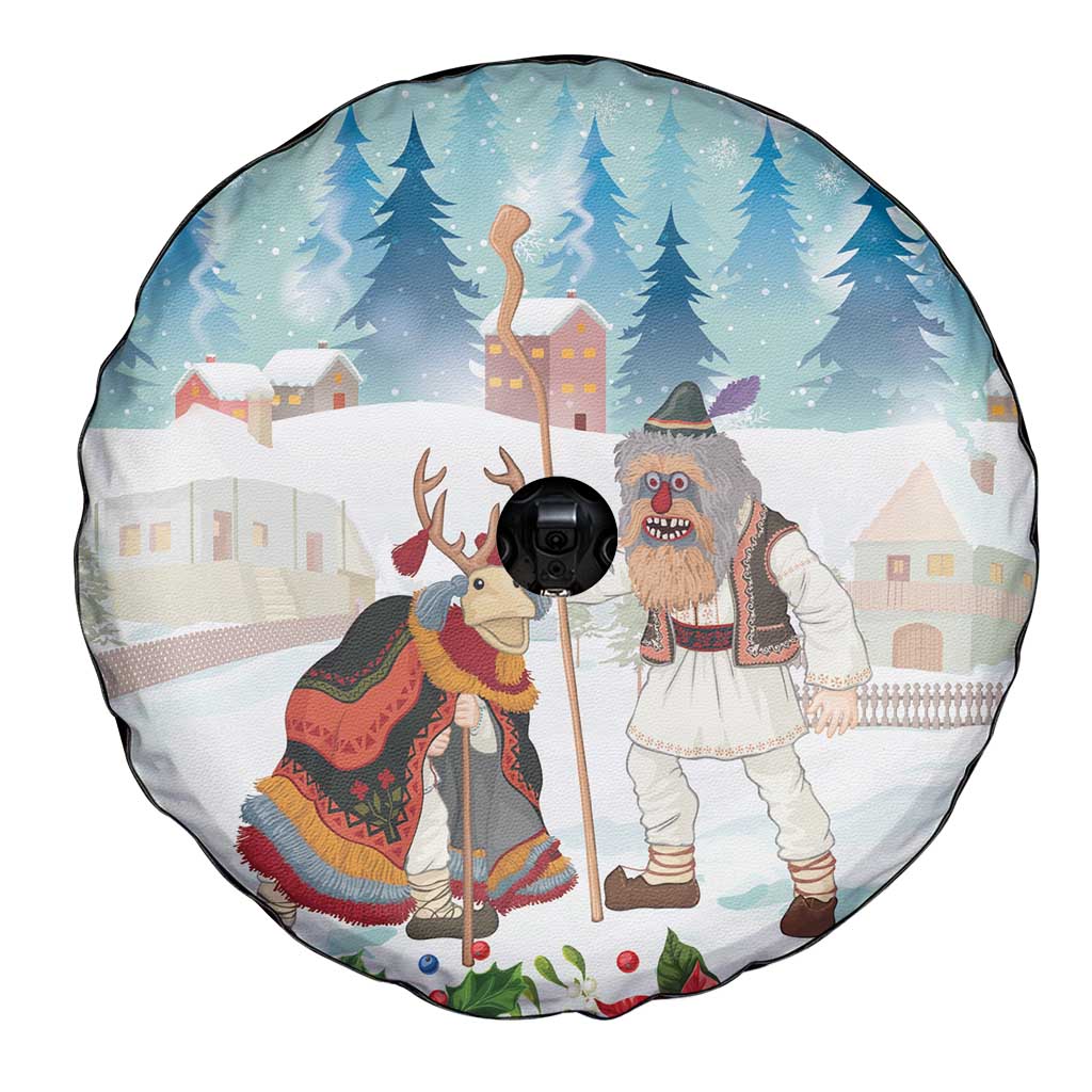 Romania Christmas Spare Tire Cover Romanian Folklore Traditional Christmas Mask - Wonder Print Shop