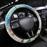 Romania Christmas Steering Wheel Cover Romanian Folklore Traditional Christmas Mask - Wonder Print Shop