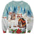 Romania Christmas Sweatshirt Romanian Folklore Traditional Christmas Mask - Wonder Print Shop