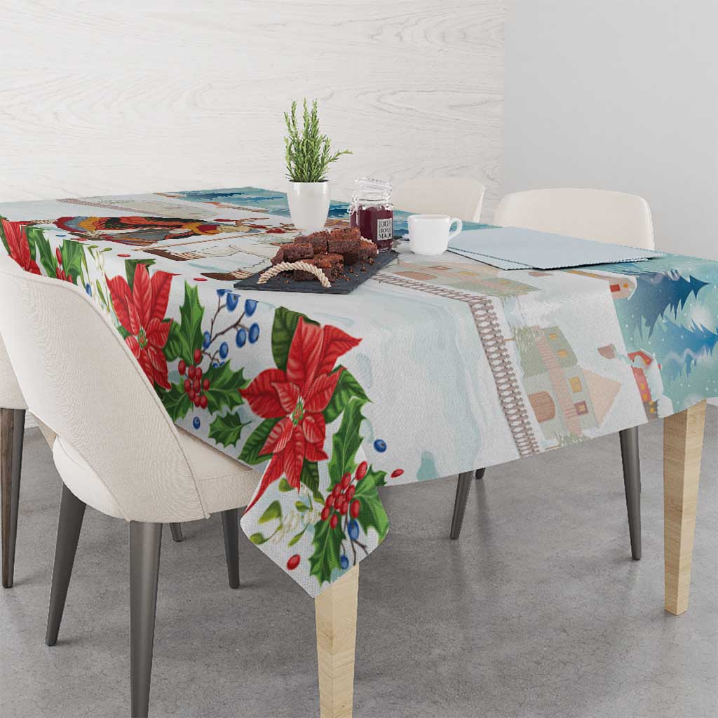 Romania Christmas Tablecloth Romanian Folklore Traditional Christmas Mask - Wonder Print Shop