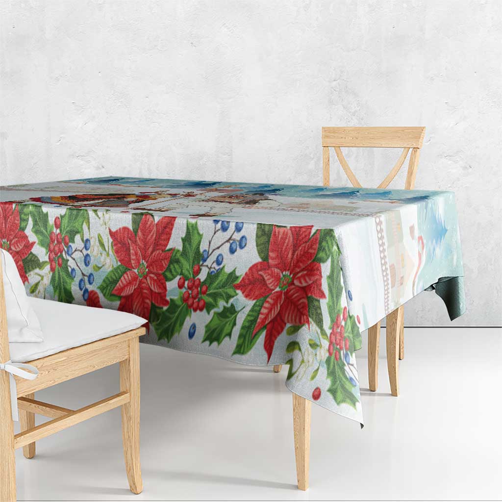 Romania Christmas Tablecloth Romanian Folklore Traditional Christmas Mask - Wonder Print Shop