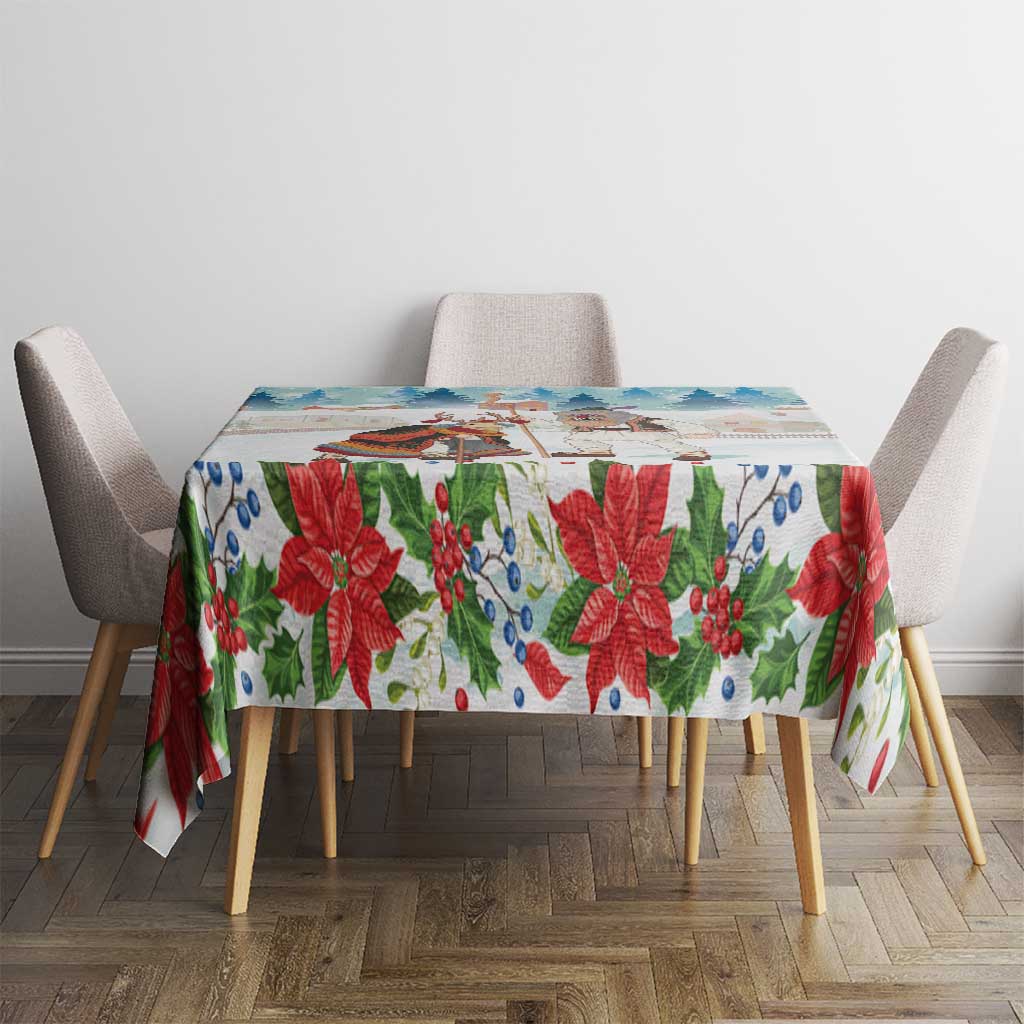 Romania Christmas Tablecloth Romanian Folklore Traditional Christmas Mask - Wonder Print Shop