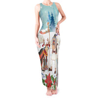 Romania Christmas Tank Maxi Dress Romanian Folklore Traditional Christmas Mask - Wonder Print Shop