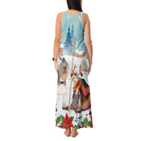 Romania Christmas Tank Maxi Dress Romanian Folklore Traditional Christmas Mask - Wonder Print Shop