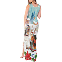 Romania Christmas Tank Maxi Dress Romanian Folklore Traditional Christmas Mask - Wonder Print Shop
