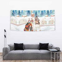Romania Christmas Tapestry Romanian Folklore Traditional Christmas Mask - Wonder Print Shop