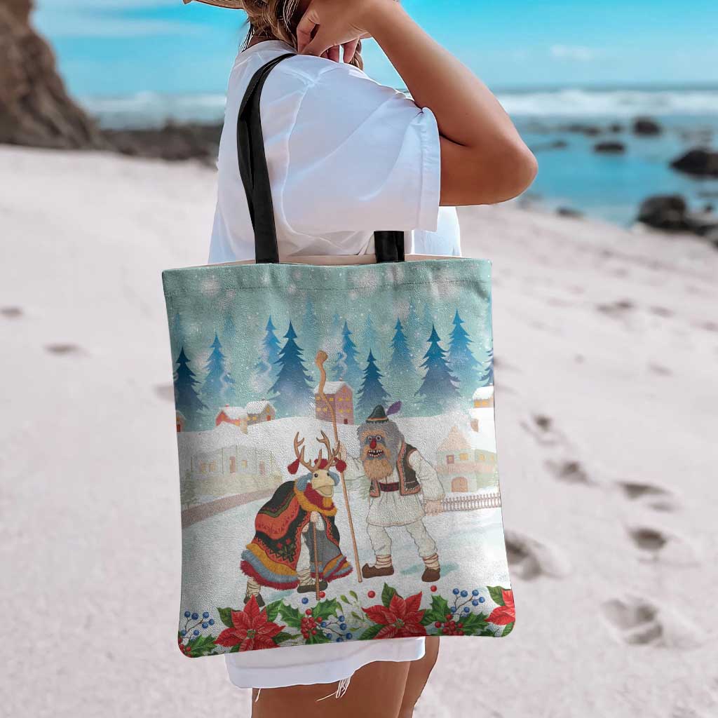 Romania Christmas Tote Bag Romanian Folklore Traditional Christmas Mask - Wonder Print Shop