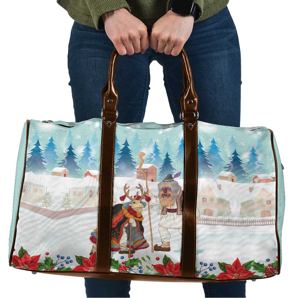 Romania Christmas Travel Bag Romanian Folklore Traditional Christmas Mask - Wonder Print Shop