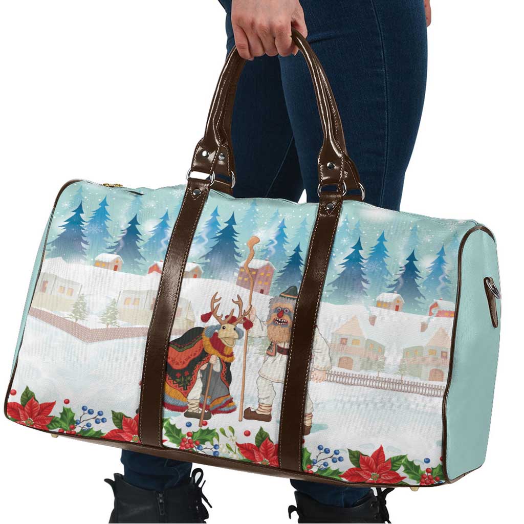 Romania Christmas Travel Bag Romanian Folklore Traditional Christmas Mask - Wonder Print Shop