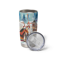 Romania Christmas Tumbler Cup Romanian Folklore Traditional Christmas Mask - Wonder Print Shop