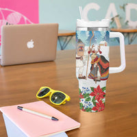 Romania Christmas Tumbler With Handle Romanian Folklore Traditional Christmas Mask - Wonder Print Shop