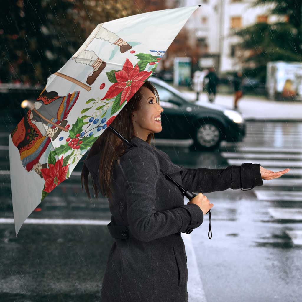 Romania Christmas Umbrella Romanian Folklore Traditional Christmas Mask - Wonder Print Shop