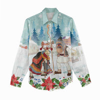 Romania Christmas Women Casual Shirt Romanian Folklore Traditional Christmas Mask - Wonder Print Shop