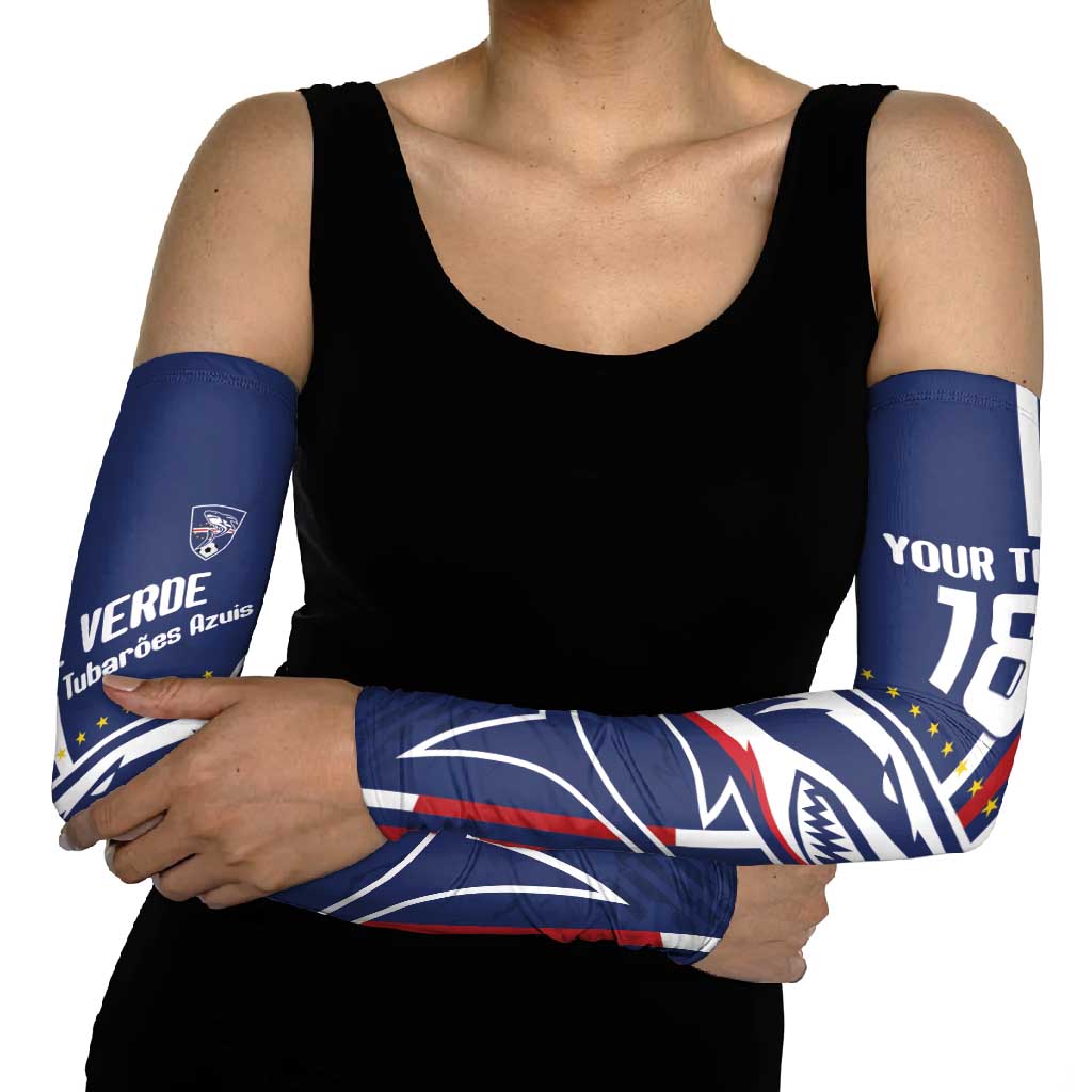 Cape Verde Football Arm Sleeves Tubaroes Azuis Pride - Wonder Print Shop
