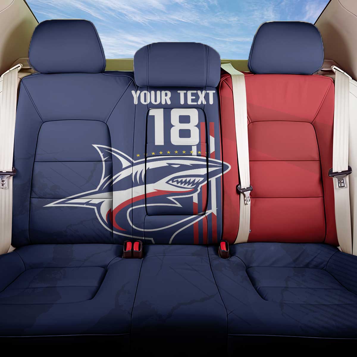 Cape Verde Football Back Car Seat Cover Tubaroes Azuis Pride - Wonder Print Shop