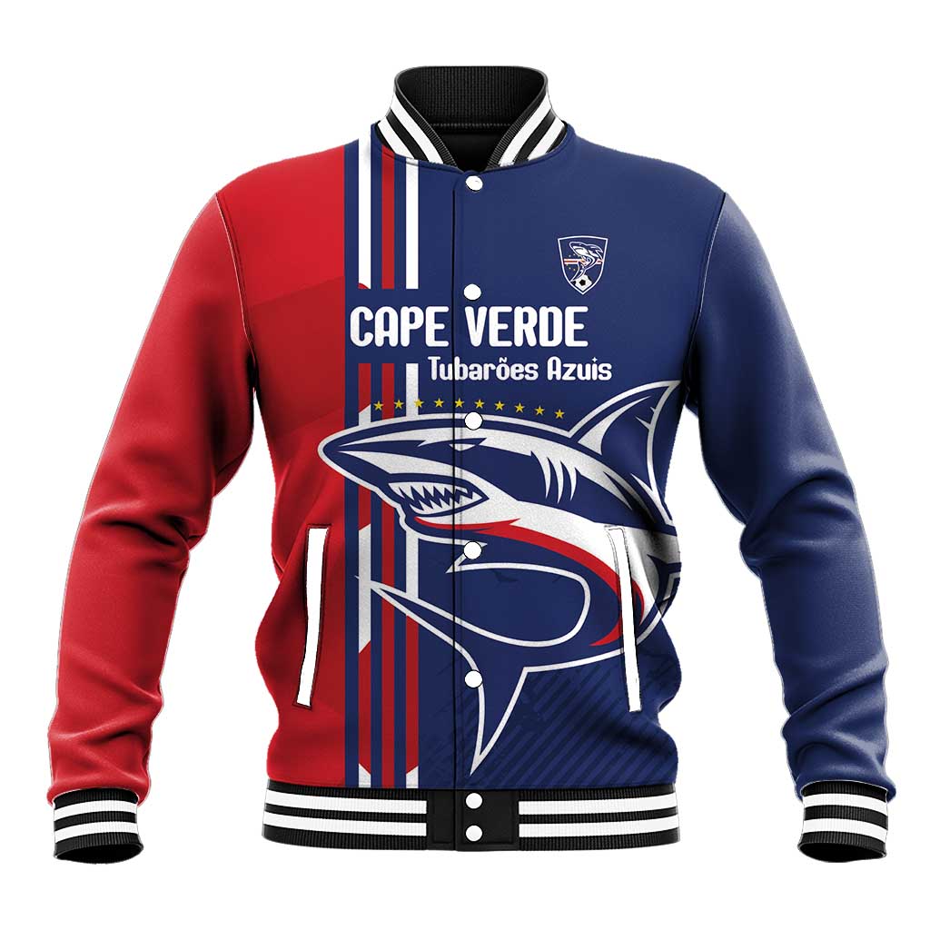 Cape Verde Football Baseball Jacket Tubaroes Azuis Pride - Wonder Print Shop